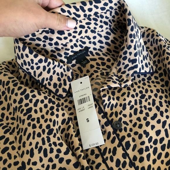 Ann Taylor Leopard Shirtdress - Picture 2 of 5
